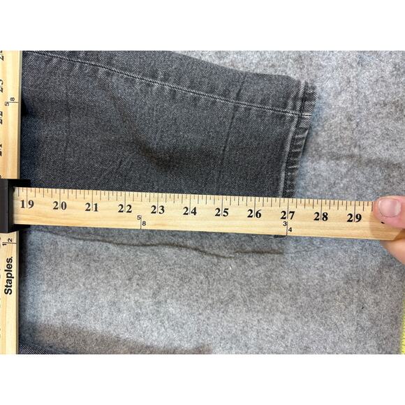 VINTAGE Levis Jeans Womens Size 27 Gray Denim Button Fly Straight 90s Grunge - Picture 5 of 9